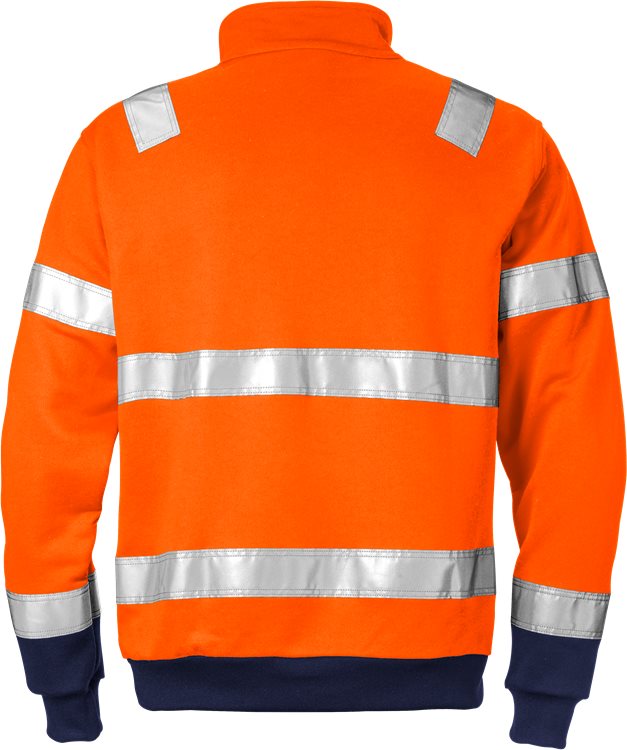 High vis sweatshirt met korte rits klasse 3 728 SHV