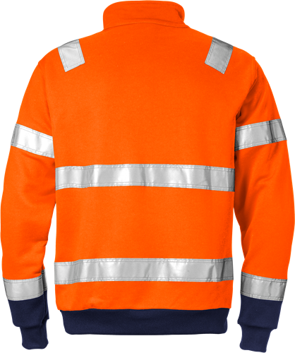 High vis sweatshirt met korte rits klasse 3 728 SHV