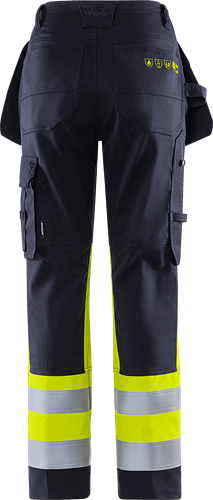 Flamestat werkbroek stretch met hoge zichtbaarheid dames klasse 1 2171 ATHF